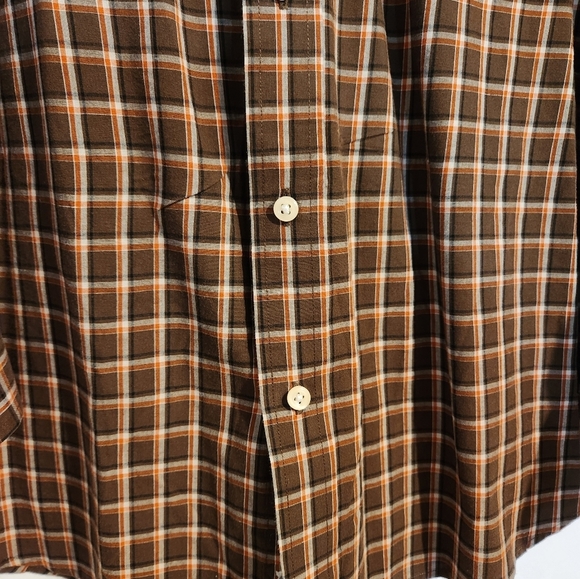 Saddlebred Tallman Men's Brown Plaid Long Sleeve Shirt 2XLT Vintage - Picture 6 of 10